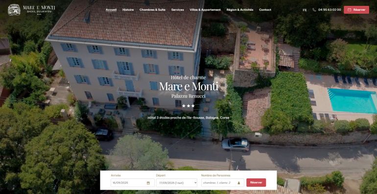 Création du site web Grand Hôtel Mare e Monti