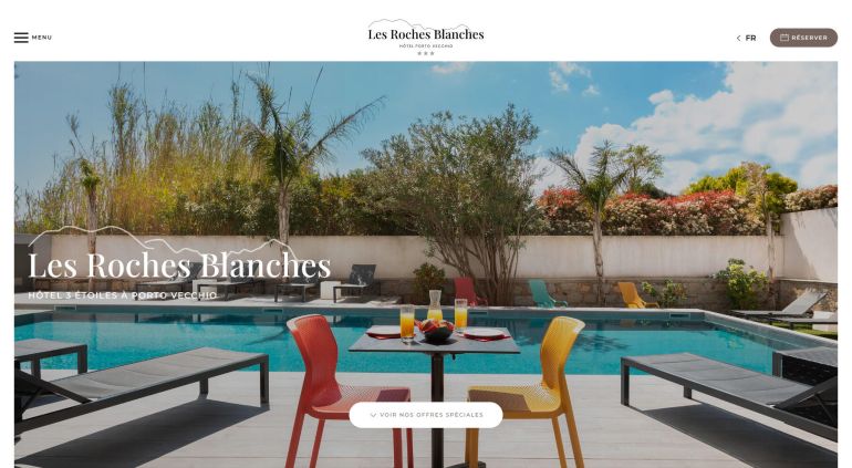 Création du site web Hôtel Les Roches Blanches
